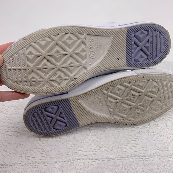 Converse All Star Low Profile Sneakers Size 8 Light gray White Lace up EUC - Picture 9 of 14